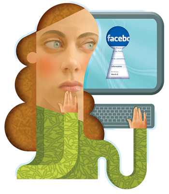 Facebooking Illustration